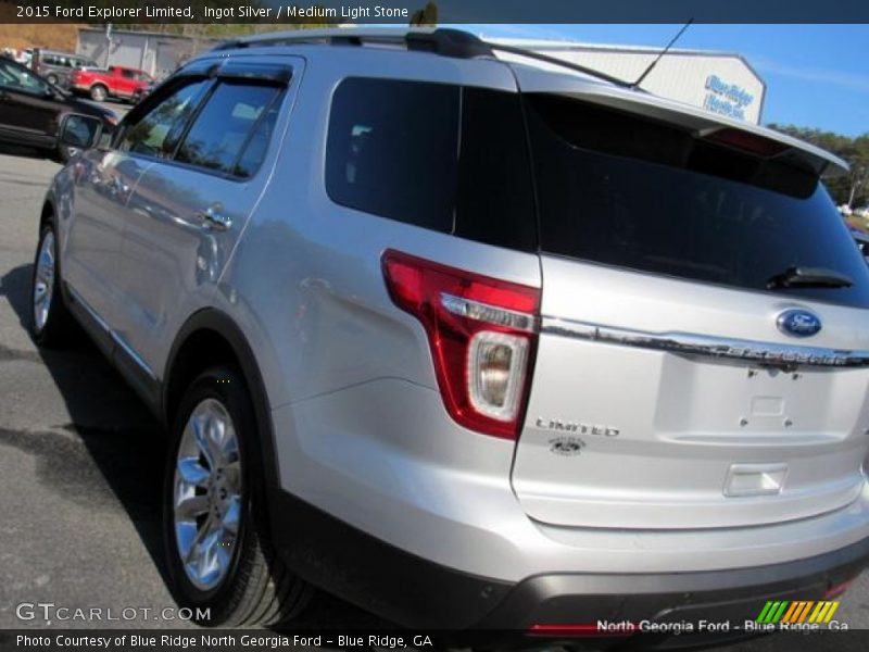 Ingot Silver / Medium Light Stone 2015 Ford Explorer Limited