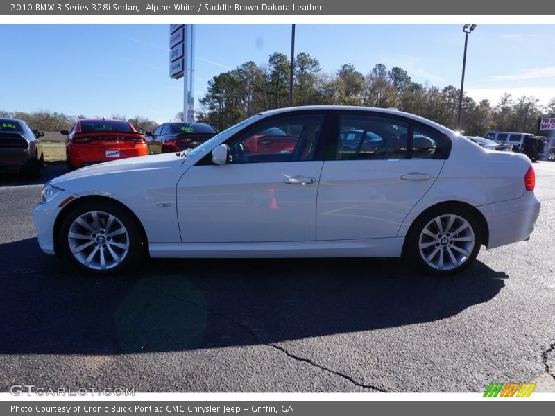 Alpine White / Saddle Brown Dakota Leather 2010 BMW 3 Series 328i Sedan