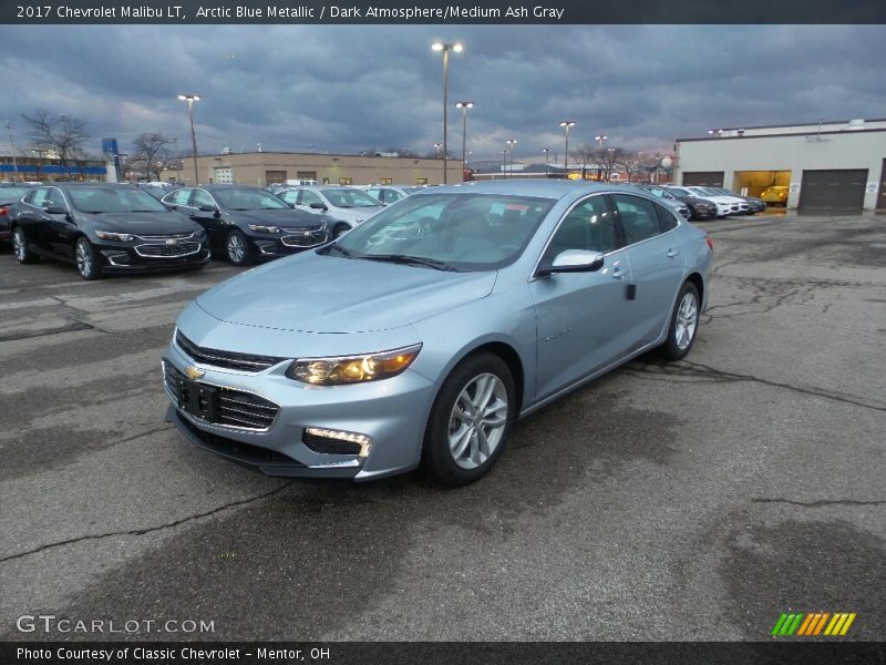Arctic Blue Metallic / Dark Atmosphere/Medium Ash Gray 2017 Chevrolet Malibu LT