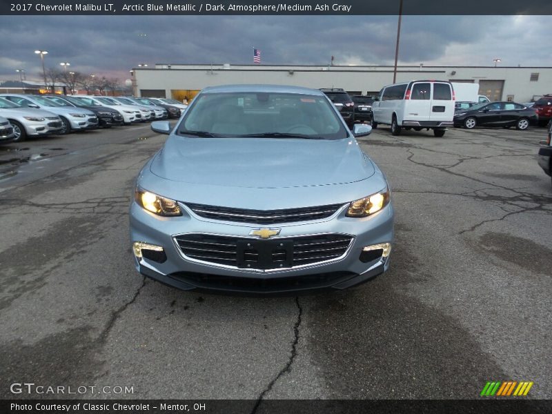 Arctic Blue Metallic / Dark Atmosphere/Medium Ash Gray 2017 Chevrolet Malibu LT