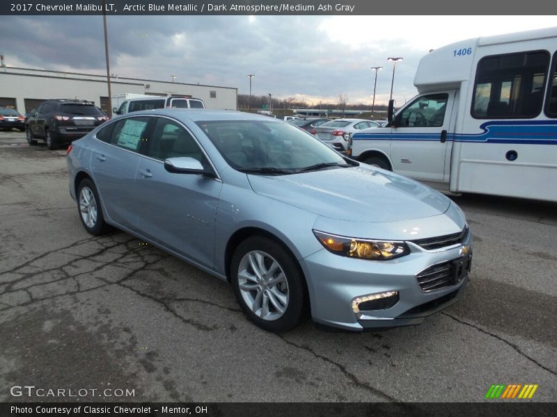 Arctic Blue Metallic / Dark Atmosphere/Medium Ash Gray 2017 Chevrolet Malibu LT