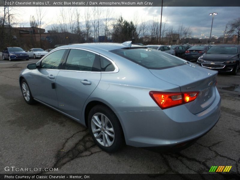 Arctic Blue Metallic / Dark Atmosphere/Medium Ash Gray 2017 Chevrolet Malibu LT
