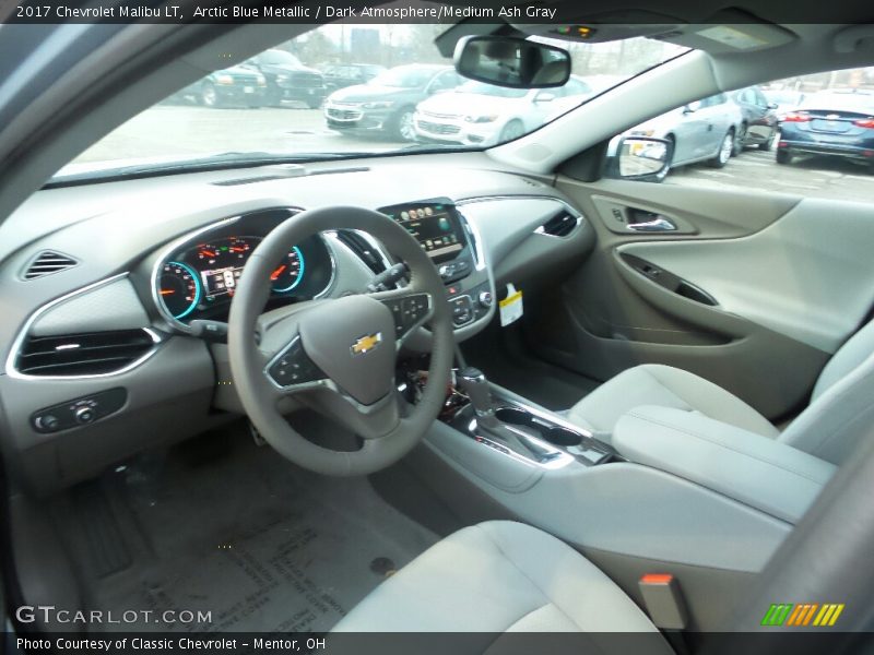 Arctic Blue Metallic / Dark Atmosphere/Medium Ash Gray 2017 Chevrolet Malibu LT