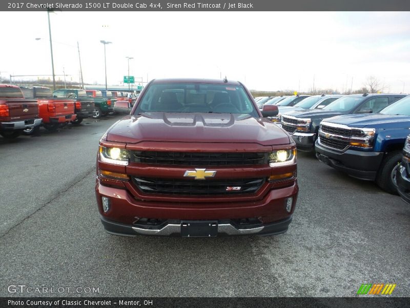 Siren Red Tintcoat / Jet Black 2017 Chevrolet Silverado 1500 LT Double Cab 4x4