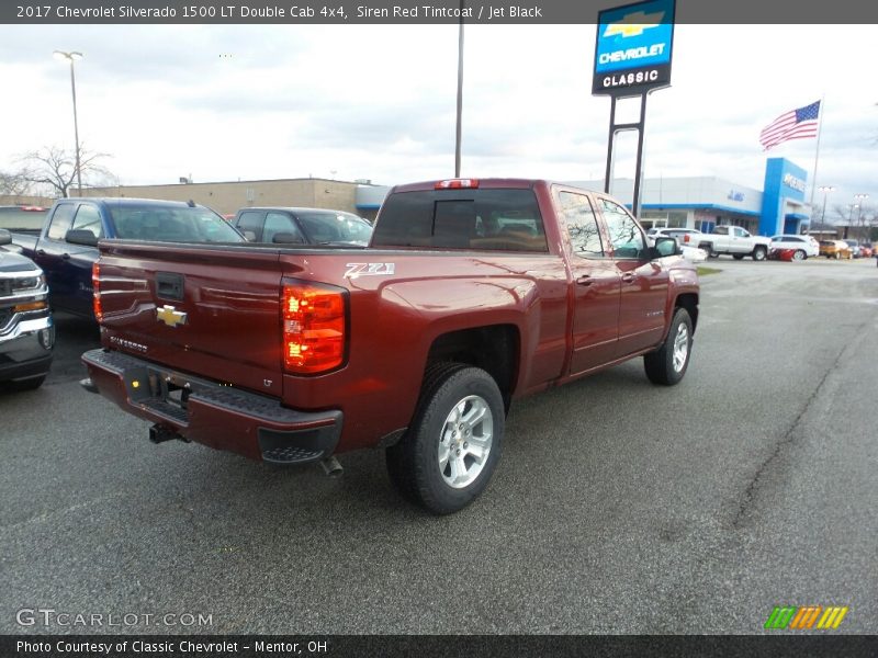 Siren Red Tintcoat / Jet Black 2017 Chevrolet Silverado 1500 LT Double Cab 4x4