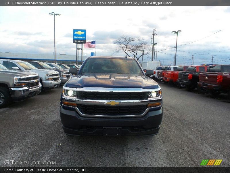 Deep Ocean Blue Metallic / Dark Ash/Jet Black 2017 Chevrolet Silverado 1500 WT Double Cab 4x4
