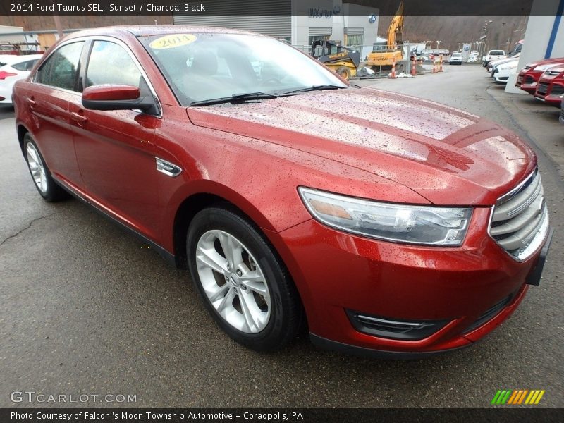 Sunset / Charcoal Black 2014 Ford Taurus SEL