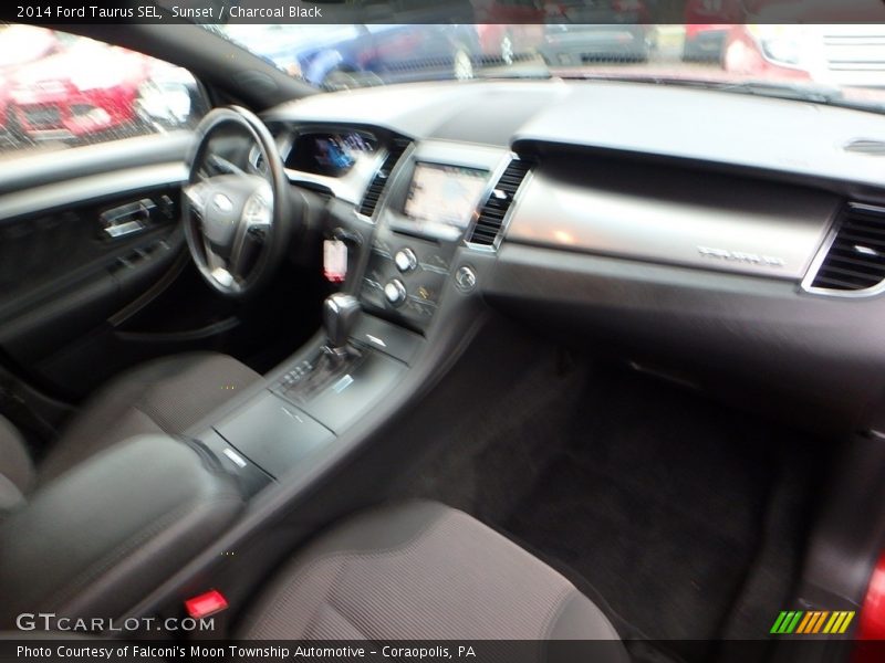 Sunset / Charcoal Black 2014 Ford Taurus SEL