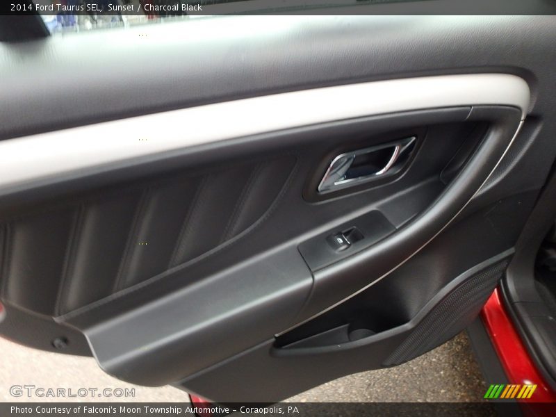 Sunset / Charcoal Black 2014 Ford Taurus SEL