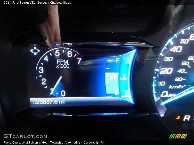 Sunset / Charcoal Black 2014 Ford Taurus SEL