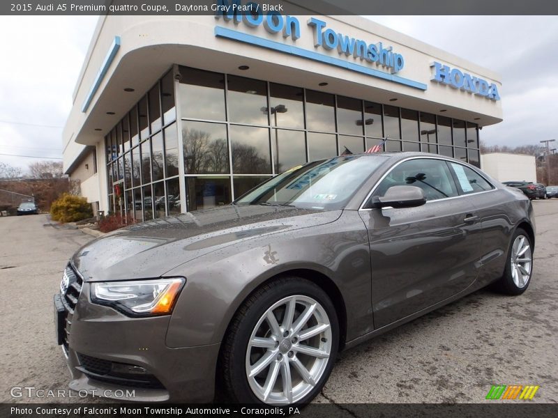 Daytona Gray Pearl / Black 2015 Audi A5 Premium quattro Coupe