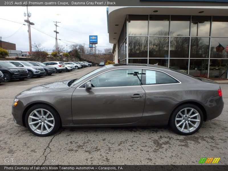 Daytona Gray Pearl / Black 2015 Audi A5 Premium quattro Coupe