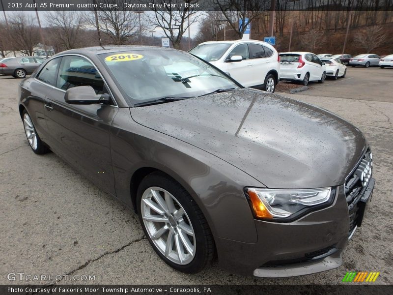 Daytona Gray Pearl / Black 2015 Audi A5 Premium quattro Coupe