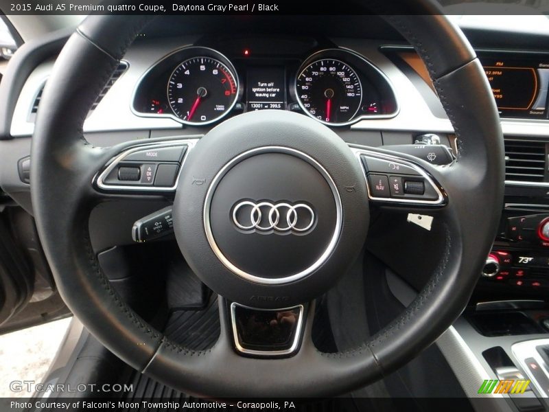 Daytona Gray Pearl / Black 2015 Audi A5 Premium quattro Coupe