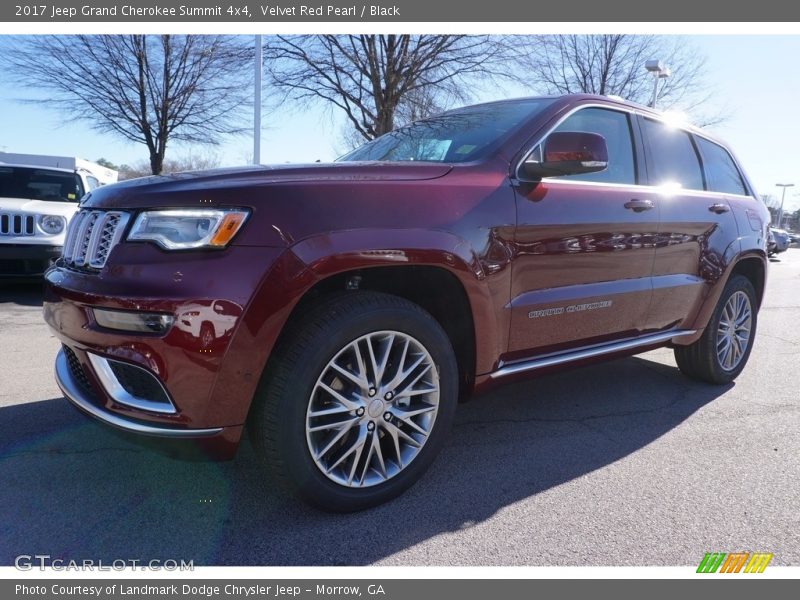 Velvet Red Pearl / Black 2017 Jeep Grand Cherokee Summit 4x4