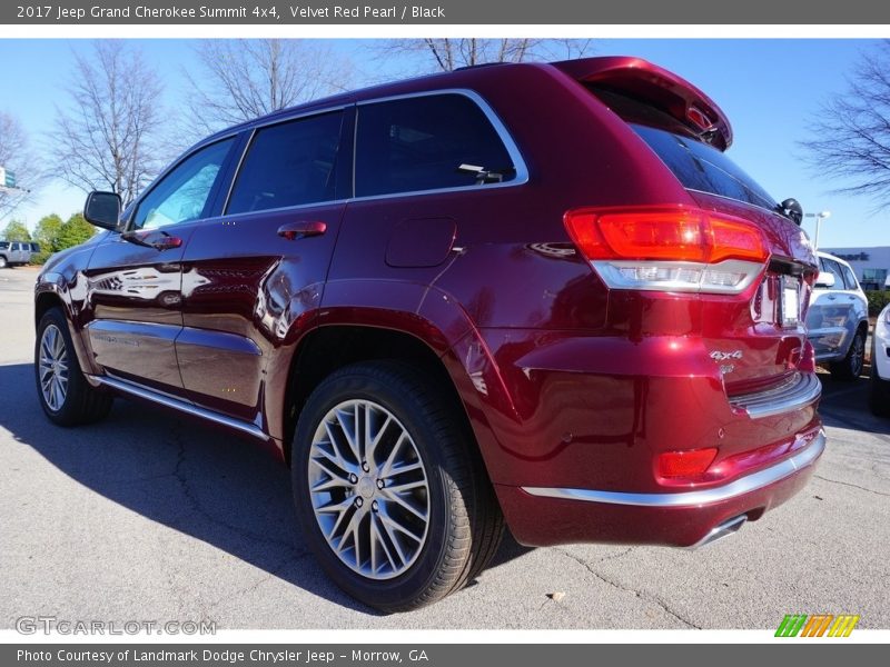 Velvet Red Pearl / Black 2017 Jeep Grand Cherokee Summit 4x4