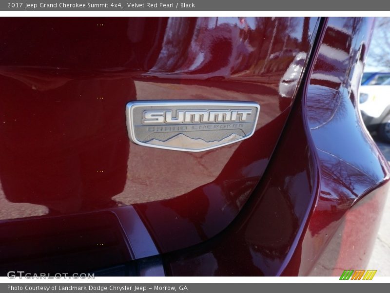 Velvet Red Pearl / Black 2017 Jeep Grand Cherokee Summit 4x4