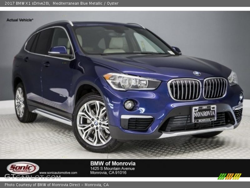 Mediterranean Blue Metallic / Oyster 2017 BMW X1 sDrive28i