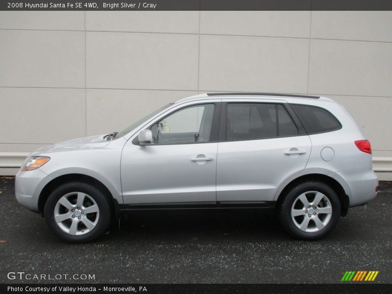 Bright Silver / Gray 2008 Hyundai Santa Fe SE 4WD
