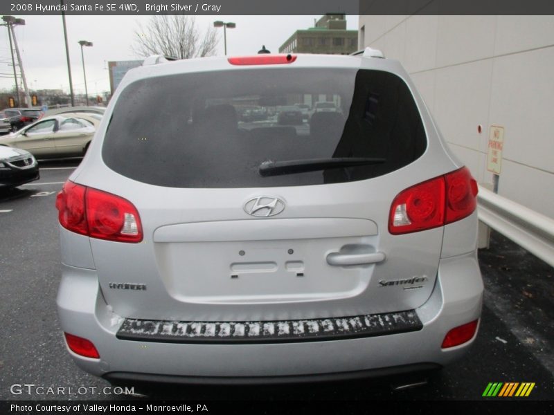 Bright Silver / Gray 2008 Hyundai Santa Fe SE 4WD