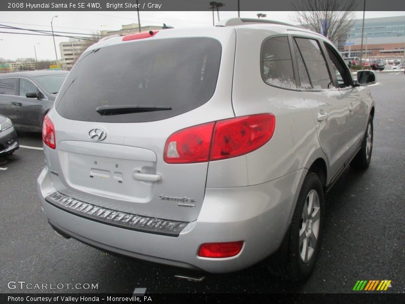 Bright Silver / Gray 2008 Hyundai Santa Fe SE 4WD