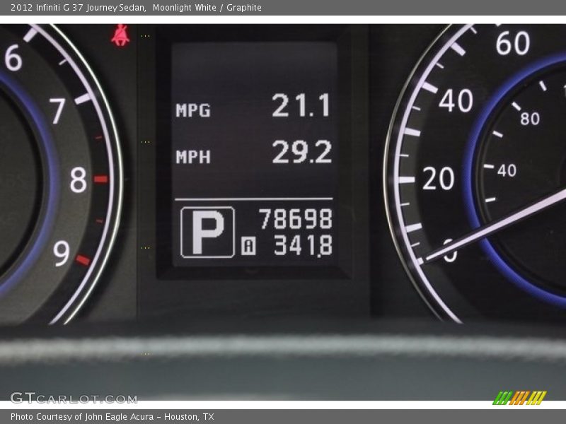 Moonlight White / Graphite 2012 Infiniti G 37 Journey Sedan