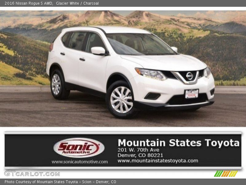 Glacier White / Charcoal 2016 Nissan Rogue S AWD