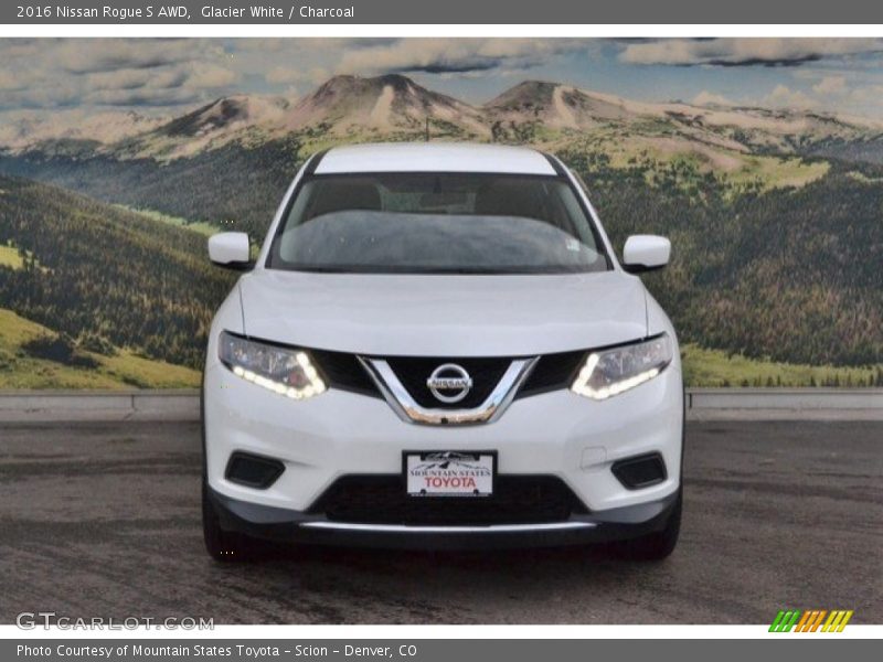 Glacier White / Charcoal 2016 Nissan Rogue S AWD