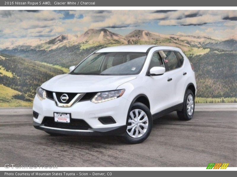 Glacier White / Charcoal 2016 Nissan Rogue S AWD