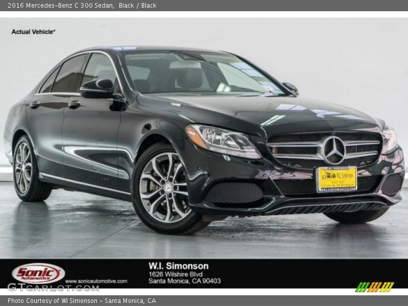 Black / Black 2016 Mercedes-Benz C 300 Sedan