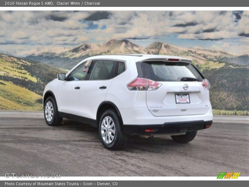 Glacier White / Charcoal 2016 Nissan Rogue S AWD