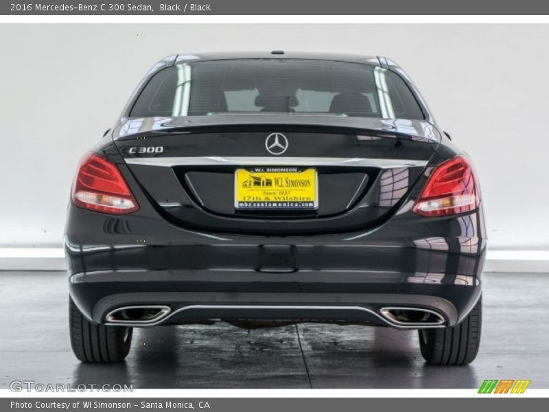 Black / Black 2016 Mercedes-Benz C 300 Sedan