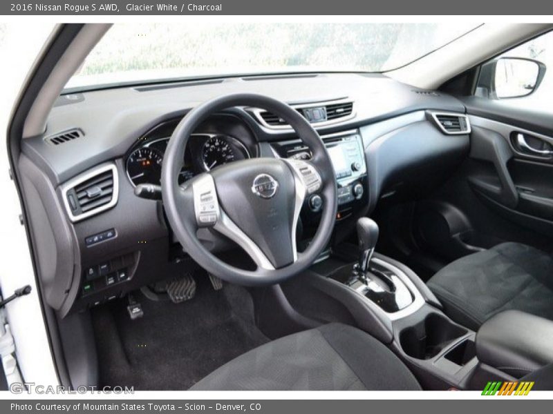 Glacier White / Charcoal 2016 Nissan Rogue S AWD