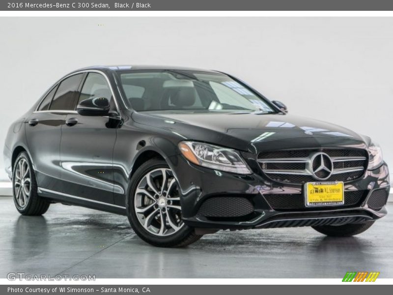 Black / Black 2016 Mercedes-Benz C 300 Sedan