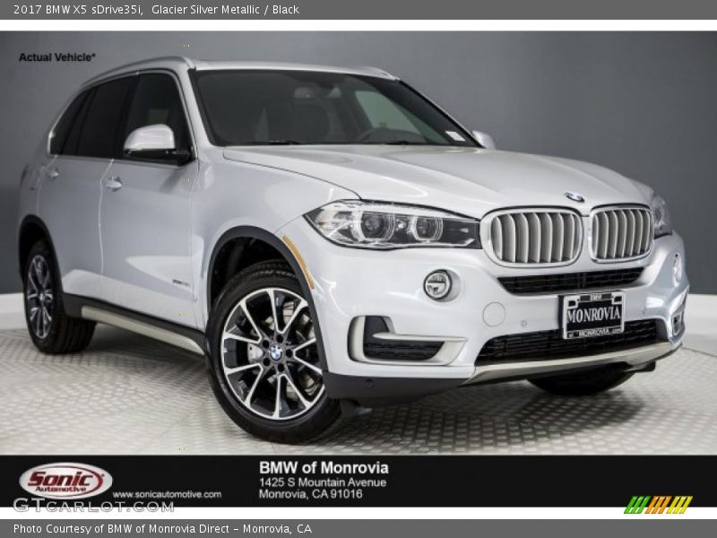 Glacier Silver Metallic / Black 2017 BMW X5 sDrive35i