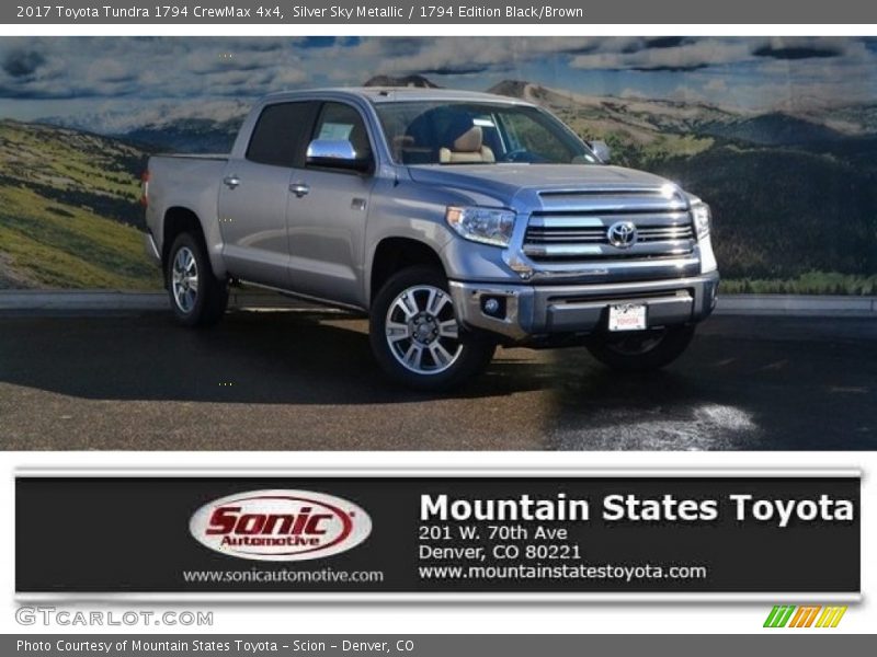 Silver Sky Metallic / 1794 Edition Black/Brown 2017 Toyota Tundra 1794 CrewMax 4x4