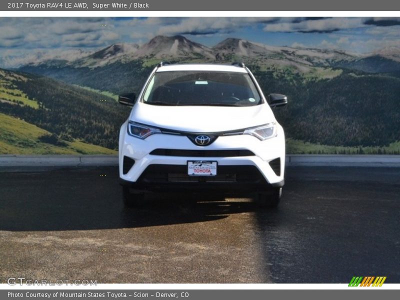 Super White / Black 2017 Toyota RAV4 LE AWD