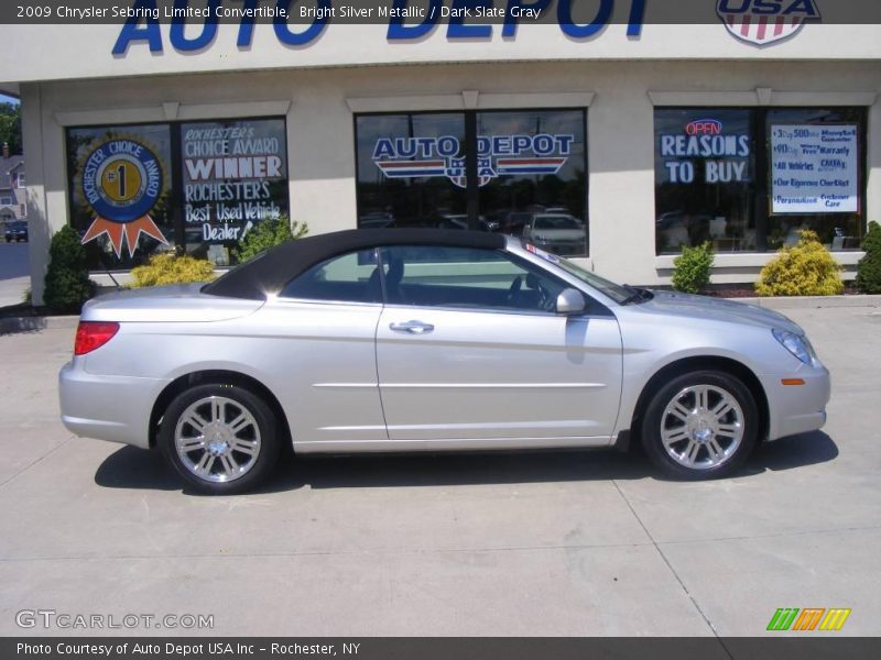 Bright Silver Metallic / Dark Slate Gray 2009 Chrysler Sebring Limited Convertible