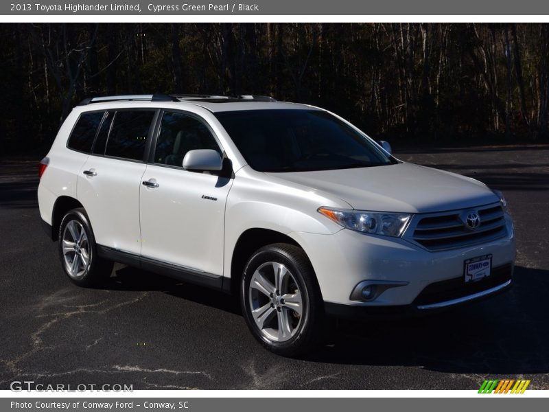 Cypress Green Pearl / Black 2013 Toyota Highlander Limited