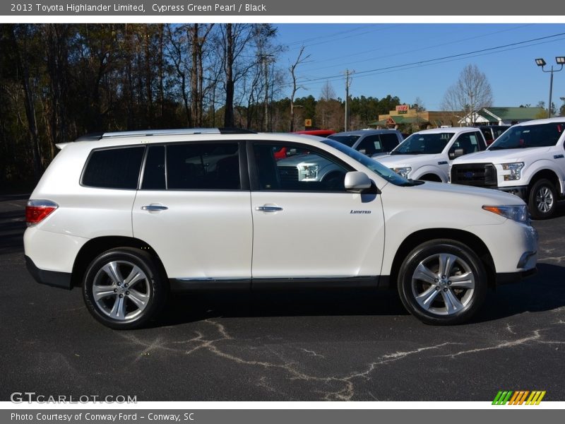 Cypress Green Pearl / Black 2013 Toyota Highlander Limited