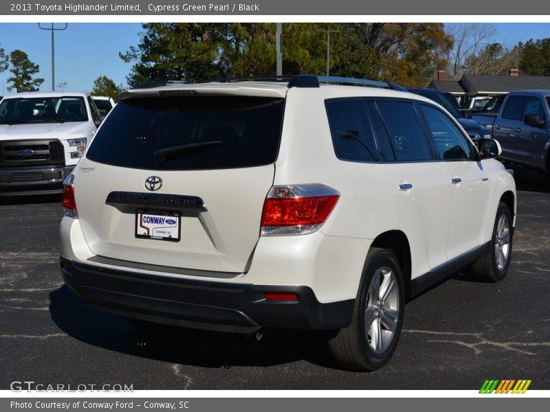 Cypress Green Pearl / Black 2013 Toyota Highlander Limited