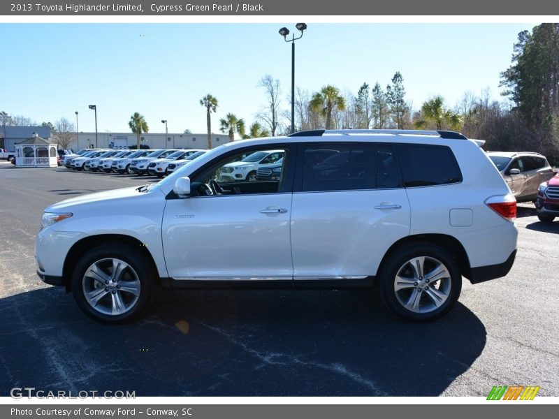 Cypress Green Pearl / Black 2013 Toyota Highlander Limited
