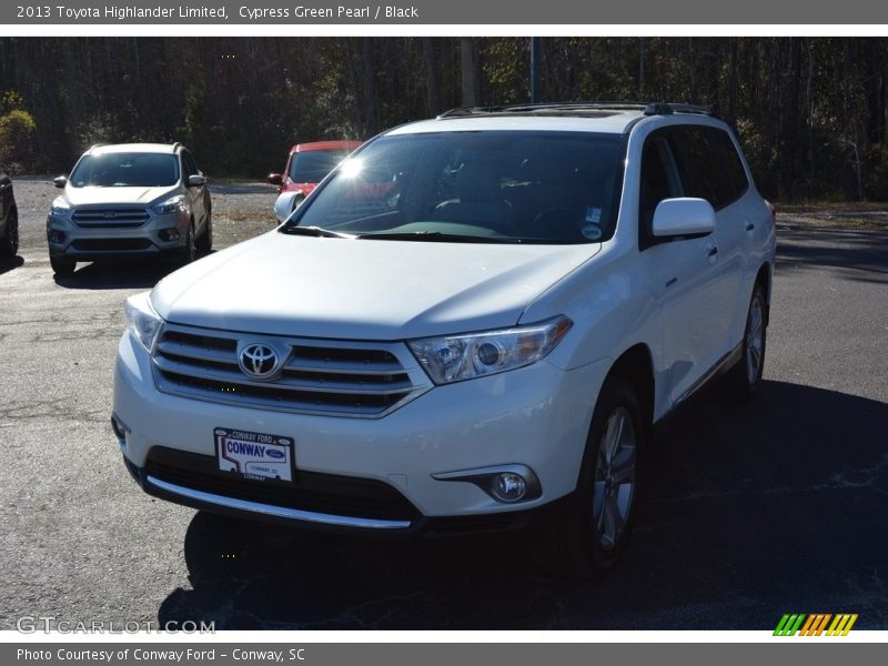 Cypress Green Pearl / Black 2013 Toyota Highlander Limited