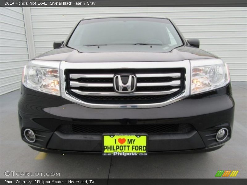 Crystal Black Pearl / Gray 2014 Honda Pilot EX-L