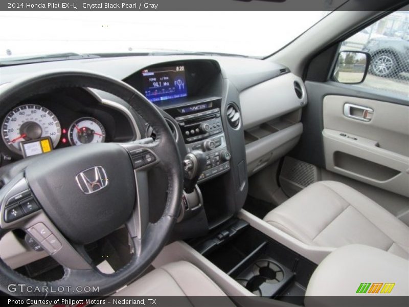 Crystal Black Pearl / Gray 2014 Honda Pilot EX-L