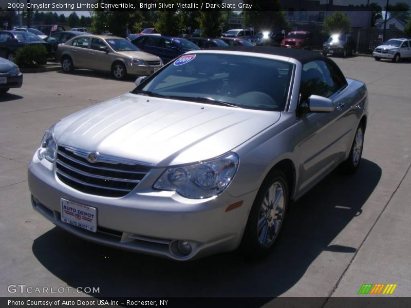 Bright Silver Metallic / Dark Slate Gray 2009 Chrysler Sebring Limited Convertible