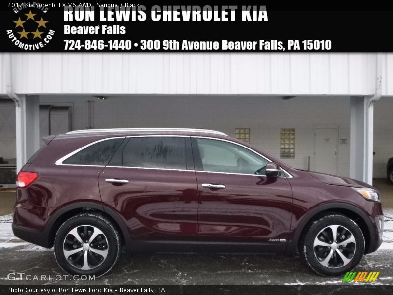 Sangria / Black 2017 Kia Sorento EX V6 AWD