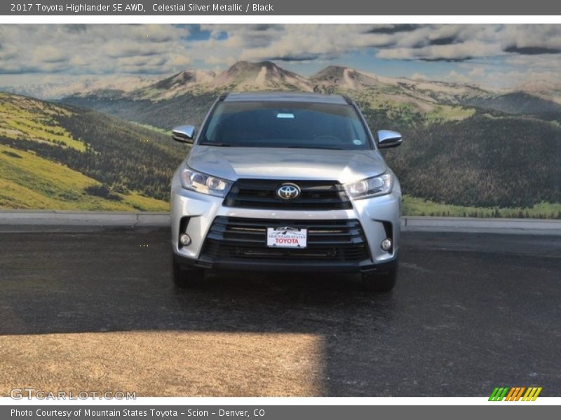 Celestial Silver Metallic / Black 2017 Toyota Highlander SE AWD