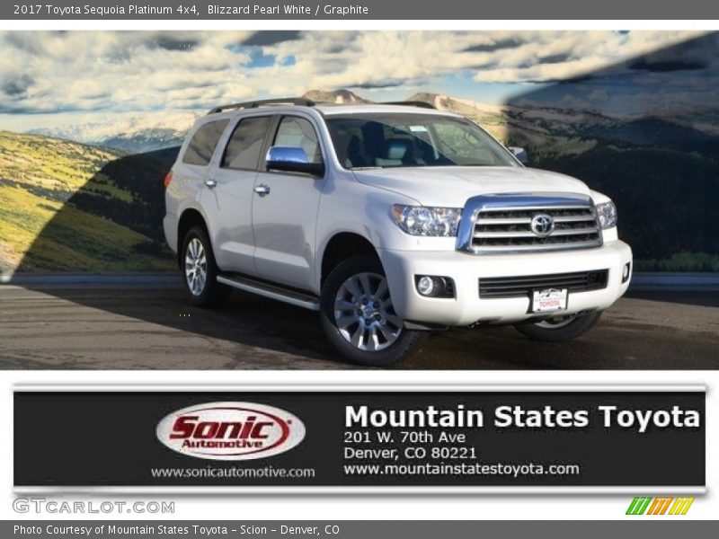 Blizzard Pearl White / Graphite 2017 Toyota Sequoia Platinum 4x4