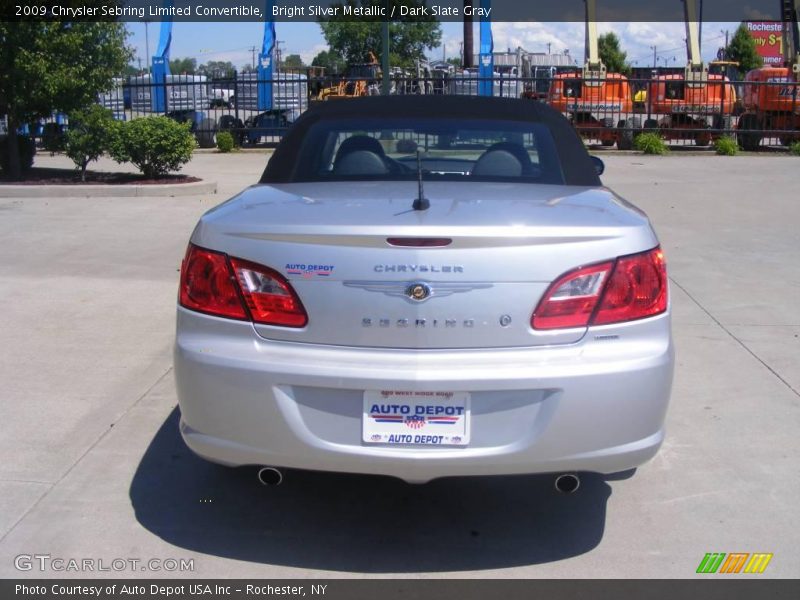 Bright Silver Metallic / Dark Slate Gray 2009 Chrysler Sebring Limited Convertible